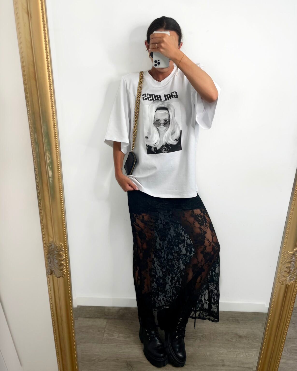 Lace Φούστα Μαύρη